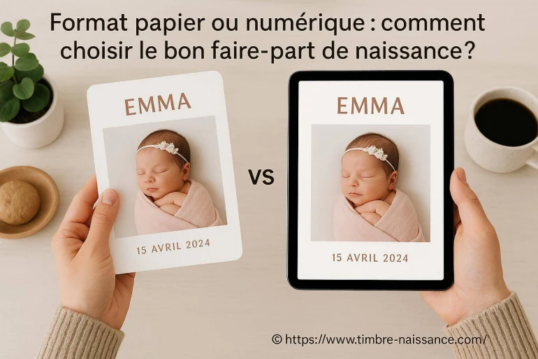 Format papier ou numérique : comment choisir le bon faire-part de naissance ?