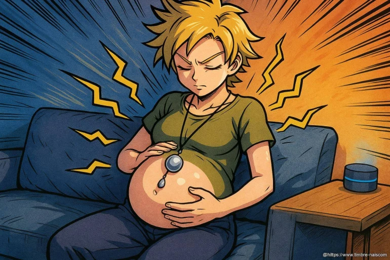 Femme enceinte souffrant de douleurs