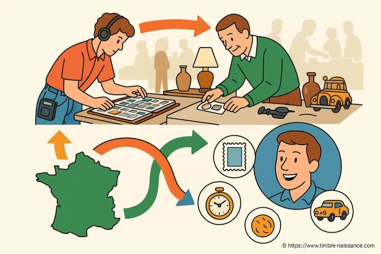Ăchange de timbres entre collectionneurs en France