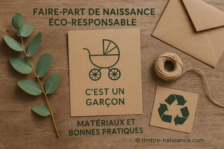 Faire-part de naissance éco-responsable : quels matériaux et bonnes pratiques adopter ?