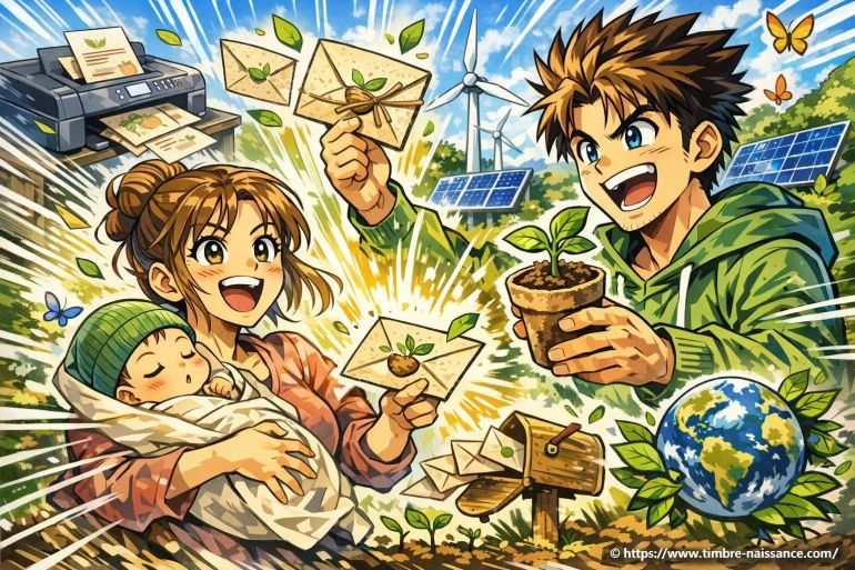 Famille animee environnement durable et nature