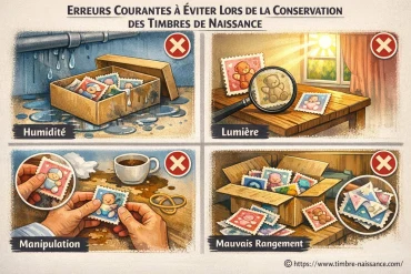 Les erreurs courantes à éviter lors de la conservation des timbres de naissance